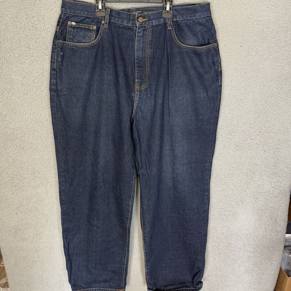 Ecko Unltd Jeans Mens 36x32 Blue Y2K Baggy 5 Pockets Denim Pants Streetwear